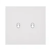Façade, Désir, Simple, Blanc mat, Interrupteur x2, L8cm, H8cm - Modelec
