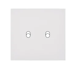 Façade, Désir, Simple, Blanc mat, Interrupteur x2, L8cm, H8cm - Modelec