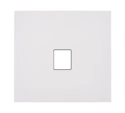 Prise*Modelec Façade, Désir, Simple, Blanc mat, Prise-RJ45 x1, L8cm, H8cm -