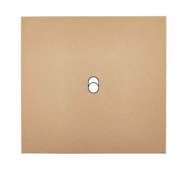Interrupteur*Modelec Façade, Désir, Simple, Doré mat, Interrupteur x1, L8cm, H8cm -