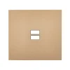 Façade, Désir, Simple, Doré mat, Prise-USB A/C x1, L8cm, H8cm - Modelec