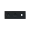 Prise*Modelec Façade, Désir, Triple horizontal, Noir mat, Prise-2P+T x2, Prise-USB A/C x1, L22,2cm, H8cm -