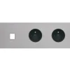Façade, Désir, Triple horizontal, Aluminium mat, Prise-RJ45 x1, Prise-2P+T x2, L22,2cm, H8cm - Modelec
