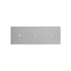 Façade, Désir, Triple horizontal, Aluminium mat, Interrupteur x1, Interrupteur x1, Interrupteur x1, L22,2cm, H8cm - Modelec