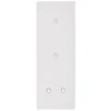 Interrupteur*Modelec Façade, Désir, Triple vertical, Blanc mat, Interrupteur x1, Interrupteur x1, Interrupteur x2, L8cm, H22,2cm -