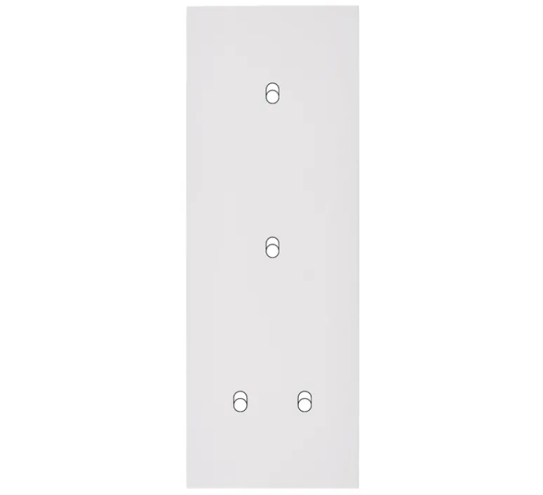 Interrupteur*Modelec Façade, Désir, Triple vertical, Blanc mat, Interrupteur x1, Interrupteur x1, Interrupteur x2, L8cm, H22,2cm -