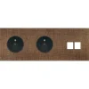 Prise*Modelec Façade, Fascination, Double horizontal, Coslan, Prise-2P+T x2, Prise-RJ45 x2, L22,2cm, H8cm -