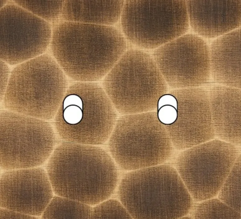 Interrupteur*Modelec Façade, Fascination, Simple, Onde, Interrupteur x2, L8cm, H8cm -