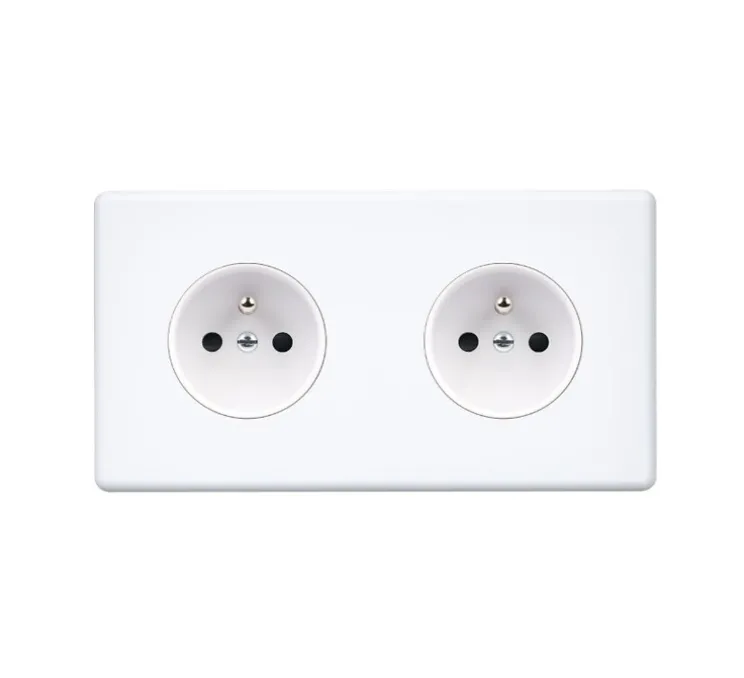 Façade, Hitera, Double horizontal, Blanc soft touch, Prise-2P+T x2, L15,1cm, H8,5cm - Modelec