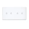 Façade, Hitera, Double horizontal, Blanc soft touch, Interrupteur x2 et Interrupteur x2, L15,6cm, H8,5cm - Modelec