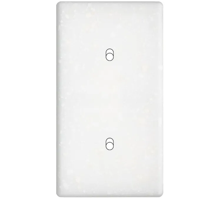 Façade, Hitera, Double vertical, Blanc terrazzo, Interrupteur x1, Interrupteur x1, L8,5cm, H15,6cm - Modelec