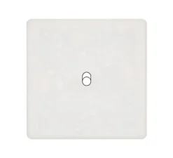 Façade, Hitera, Simple, Blanc terrazzo, Interrupteur x1, L8,5cm, H8,5cm - Modelec