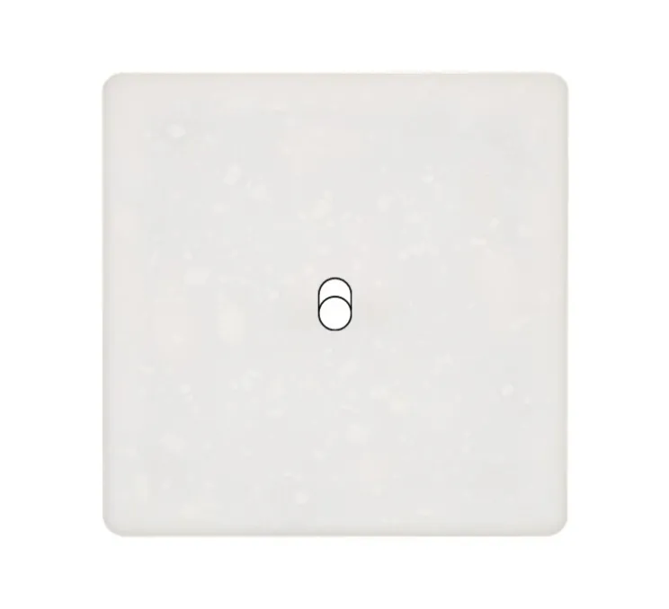 Façade, Hitera, Simple, Blanc terrazzo, Interrupteur x1, L8,5cm, H8,5cm - Modelec
