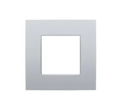 Façade, Intense, Simple, Sterling coated, Interrupteur x1, L8,5cm, H8,5cm - Niko