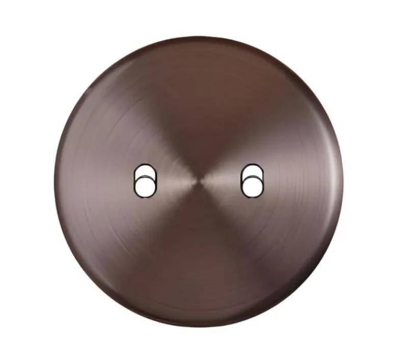 Interrupteur*Modelec Façade, Iris Horizon, Simple, Canon de fusil satiné, Interrupteur x2, L8cm, H8cm -