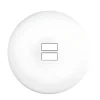 Prise*Modelec Façade, Iris, Rond, Blanc soft touch, Prise-USB-A x2, L8cm, H8cm -