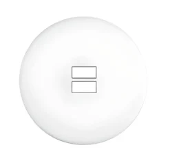 Prise*Modelec Façade, Iris, Rond, Blanc soft touch, Prise-USB-A x2, L8cm, H8cm -