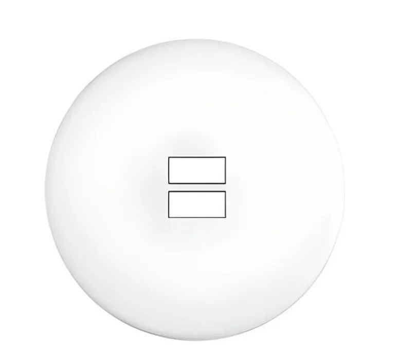Prise*Modelec Façade, Iris, Rond, Blanc soft touch, Prise-USB-A x2, L8cm, H8cm -
