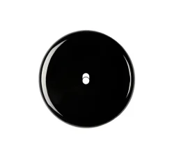 Façade, Iris, Rond, Porcelaine noire, Interrupteur x1, L8,4cm, H8,4cm - Modelec