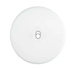 Façade, Iris, Simple, Blanc soft touch, Interrupteur x1, L8cm, H8cm - Modelec