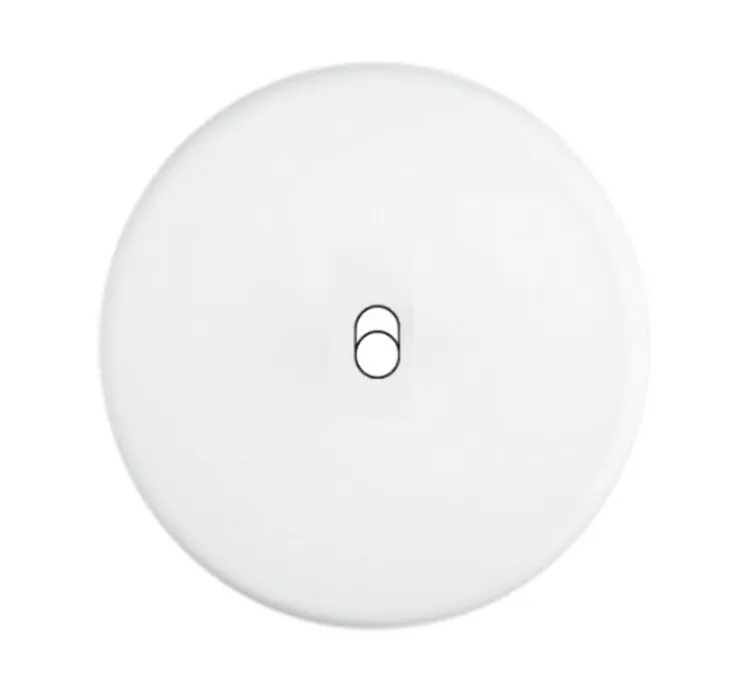 Façade, Iris, Simple, Blanc soft touch, Interrupteur x1, L8cm, H8cm - Modelec