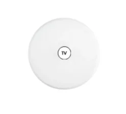 Façade, Iris, Simple, Blanc Satin, Prise-TV x1, L8cm, H8cm - Modelec