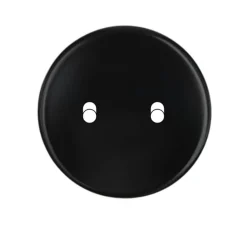 Façade, Iris, Simple, Noir satin, Interrupteur x2, L8cm, H8cm - Modelec