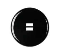 Prise*Modelec Façade, Iris, Simple, Porcelaine noir, Prise USB x2, L8cm, H8cm -