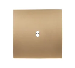 Interrupteur*Modelec Façade, Karo, Simple, Doré satin, Interrupteur x1, L8cm, H8cm -