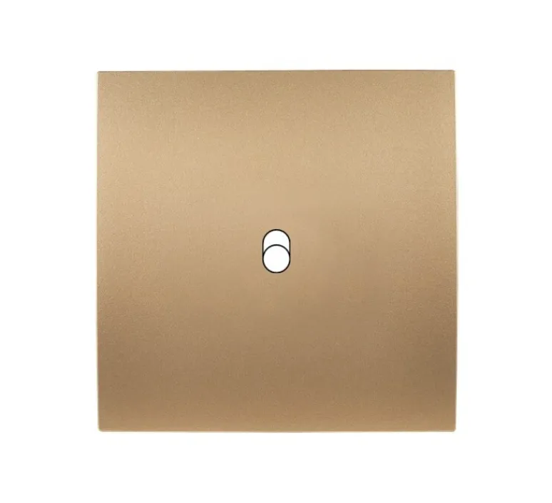 Interrupteur*Modelec Façade, Karo, Simple, Doré satin, Interrupteur x1, L8cm, H8cm -