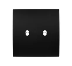 Interrupteur*Modelec Façade, Karo, Simple, Noir satin, Interrupteur x2, L8cm, H8cm -