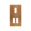 Interrupteur*Modelec Façade, M, Double vertical, Vieux bronze, Interrupteur x1, Interrupteur x2, L8cm, H15,1cm -