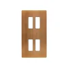 Interrupteur*Modelec Façade, M, Double vertical, Vieux bronze, Interrupteur x2, Interrupteur x2, L8cm, H15,1cm -