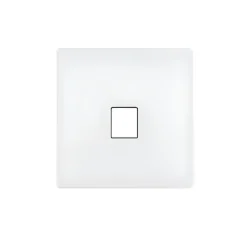 Prise*Modelec Façade, M, Simple, Blanc mat, Prise-RJ45 x1, L8cm, H8cm -