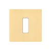 Interrupteur*Modelec Façade, M, Simple, Laiton brossé, Interrupteur x1, L8cm, H8cm -