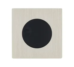 Interrupteur*Modelec Façade, M, Simple, Nickel brossé, Variateur rotatif x1, L8cm, H8cm -