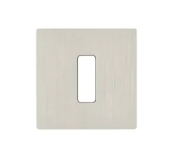 Interrupteur*Modelec Façade, M, Simple, Nickel brossé, Interrupteur x1, L8cm, H8cm -