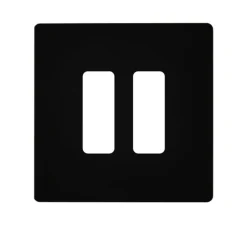 Interrupteur*Modelec Façade, M, Simple, Noir mat, Interrupteur x2, L8cm, H8cm -