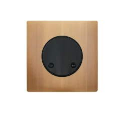 Façade, M, Simple, Vieux bronze, Sortie de câble x1, L8cm, H8cm - Modelec