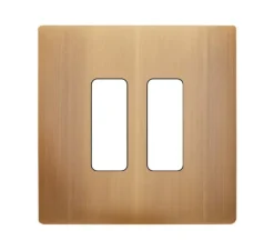 Interrupteur*Modelec Façade, M, Simple, Vieux bronze, Interrupteur x2, L8cm, H8cm -