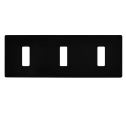 Interrupteur*Modelec Façade, M, Triple horizontal, Noir mat, Interrupteur x1, Interrupteur x1, Interrupteur x1, L22,2cm, H8cm -