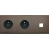 Prise*Modelec Façade, M, Triple horizontal, Canon de fusil, Prise-2P+T x2, Prise-RJ45 x1, L22,2cm, H8cm -
