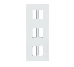 Interrupteur*Modelec Façade, M, Triple vertical, Blanc mat, Interrupteur x2, Interrupteur x2, Interrupteur x2, L8cm, H22,2cm -