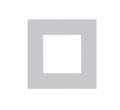 Façade, Pure, Simple, Alu grey brushed, Interrupteur x1, L9,5cm, H9,5cm - Niko