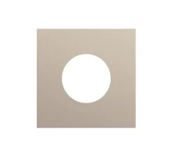 Façade, Rocker et Toggle, Simple, Steel champagne coated, Prise-2P+T x1, L9,5cm, H9,5cm - Niko