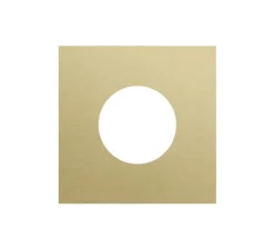 Prise*Niko Façade, Rocker et Toggle, Simple, Alu gold brushed, Prise-2P+T x1, L9,5cm, H9,5cm -