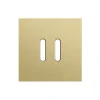 Interrupteur*Niko Façade, Rocker, Simple, Alu gold brushed, Interrupteur x2, L9,5cm, H9,5cm -