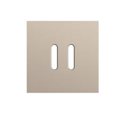 Interrupteur*Niko Façade, Rocker, Simple, Steel champagne coated, Interrupteur x2, L9,5cm, H9,5cm -