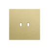 Façade, Toggle, Simple, Alu gold brushed, Interrupteur x2, L9,5cm, H9,5cm - Niko