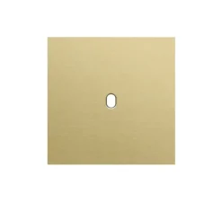 Façade, Toggle, Simple, Alu gold brushed, Interrupteur x1, L9,5cm, H9,5cm - Niko